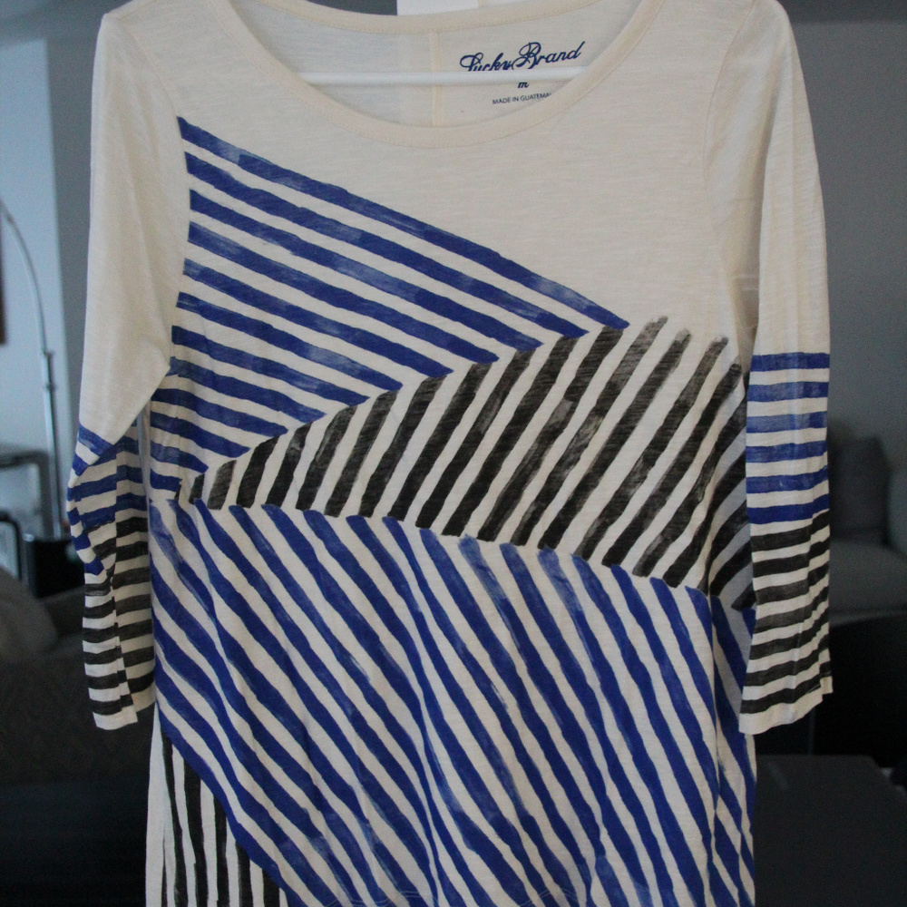 Lucky Brand A-line 3/4 Sleeve Top